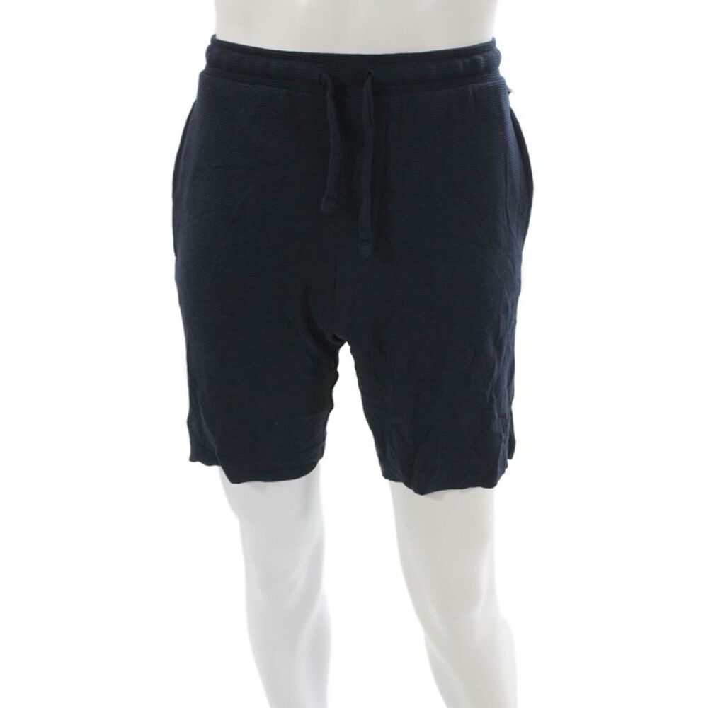BOSS Mens Sweat Shorts Dark Blue Drawstring Modal Elastane Size S